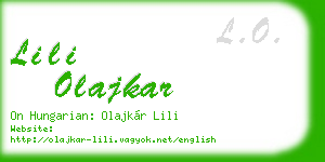 lili olajkar business card